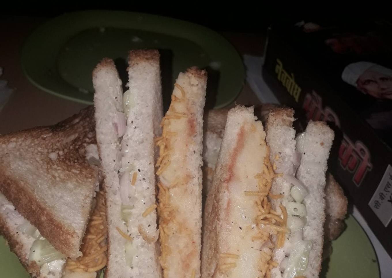 Mayonnaise potato sandvich