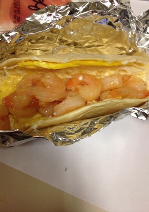 A picture of Shrimp & Egg Breakfast Taco.