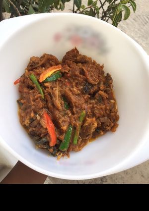 A picture of Dry fish stew.