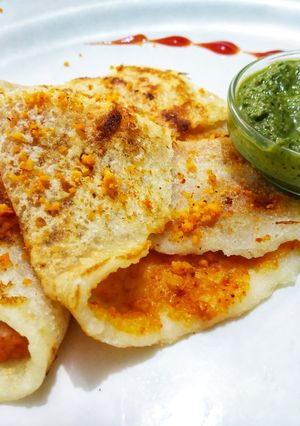 A picture of Peanut Rava Dosa.
