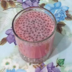 Milky Rooh afza with tukham malanga A picture of Milky Rooh afza with tukham malanga.