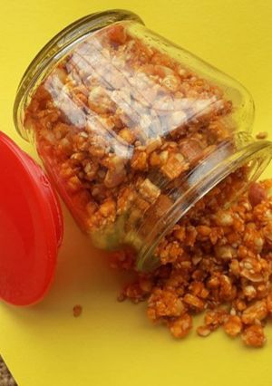 A picture of Roasted gram dry chutney - Paryushan Special & Jain.