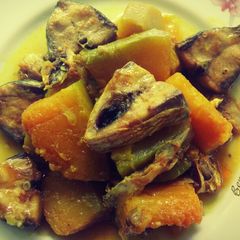 A picture of Hilsa Pumpkin (Bengali dish) 💛.