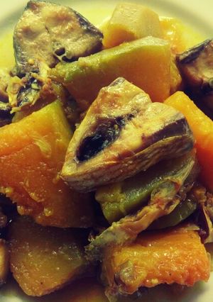 A picture of Hilsa Pumpkin (Bengali dish) 💛.