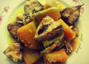 How to Recipe Perfect Hilsa Pumpkin Bengali dish 