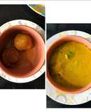 Dal batti with garlice chutney
