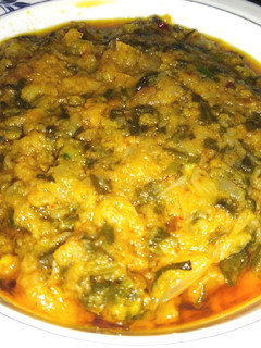 A picture of Shaljam palak (Turnips spinach).