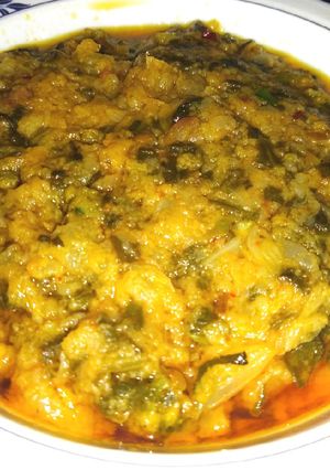 A picture of Shaljam palak (Turnips spinach).