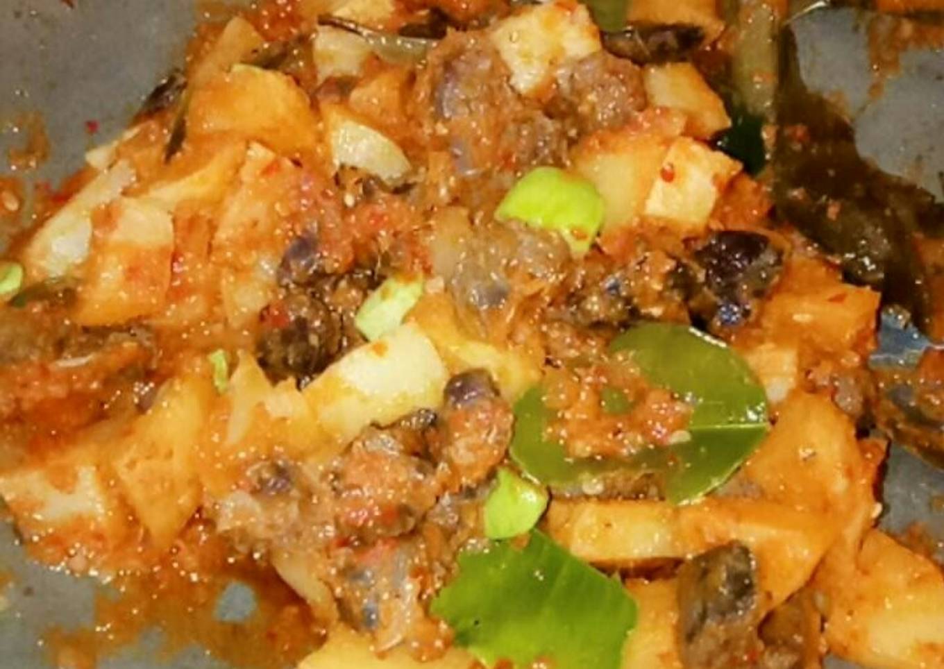 Kentang balado ati ampela | sambal goreng kentang ati ampela