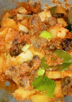 Foto resep Kentang balado ati ampela | sambal goreng kentang ati ampela