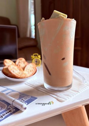 Foto resep Roasted Milk Tea Matcha Soy Bean Curds
