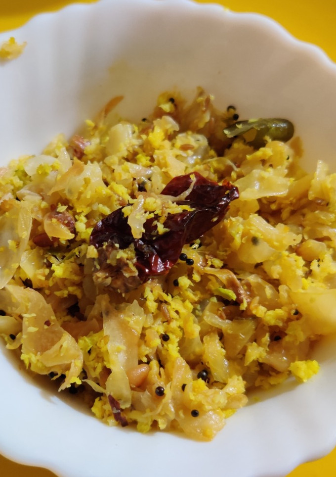 முட்டைக்கோஸ் பொரியல் செய்முறை முக்கிய புகைப்படம்