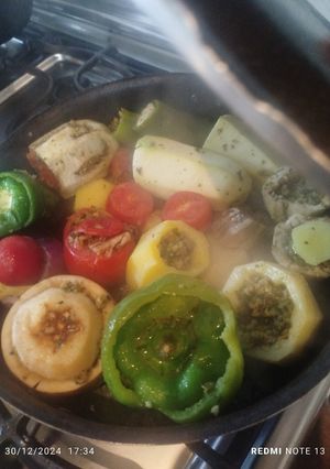 عکسی از دستور دلمه سبزیجات با سبزی معطر خشک