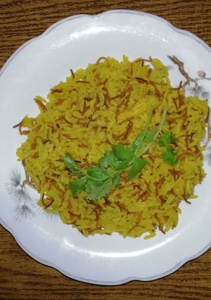 Una foto de Arroz Árabe hecho en Microondas