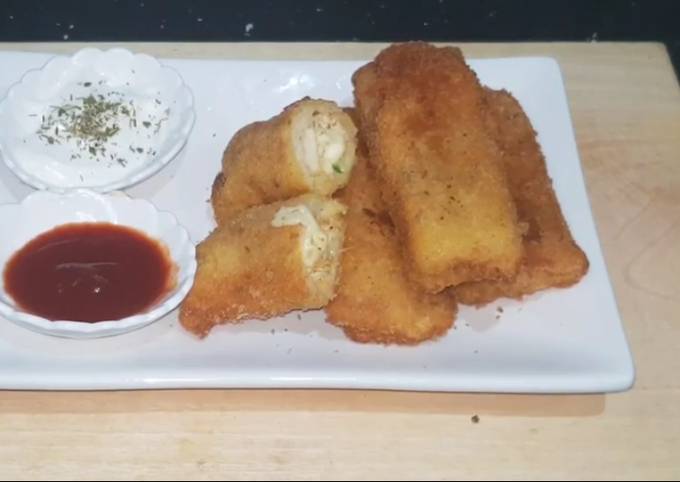 Chicken cheese bread roll Recipe