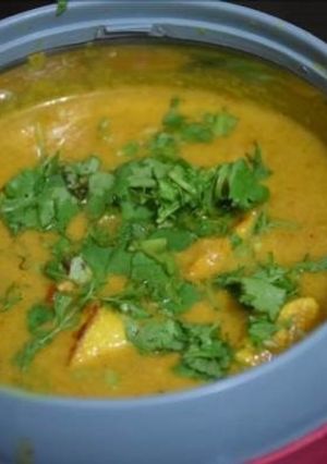 A picture of Paneer coconut milk curry recipe.