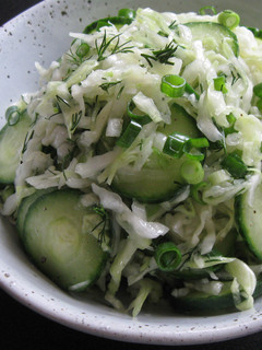 A picture of Ukrainian Cabbage & Cucumber Salad.