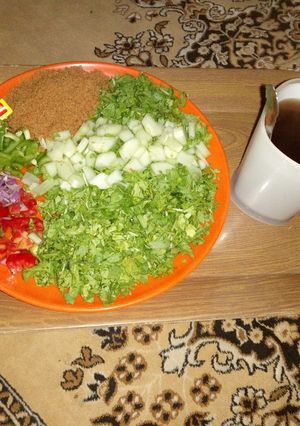 A picture of Lamsir (kwadon lamsir). & Black tea.