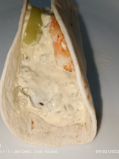 Una foto de Taco marinero con langostinos 🦐🦐🦐