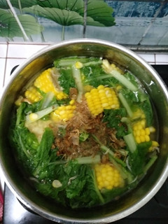 Foto resep Sup jagung manis sawi kriting