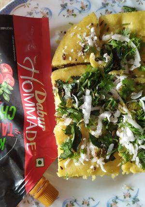 A picture of Wow dhoklas made by my wifes Telugu friend.