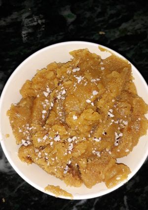 A picture of Melon seeds' halwa.