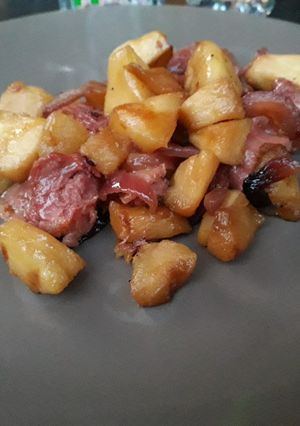 Une photo de Pommes-gésiers à la plancha