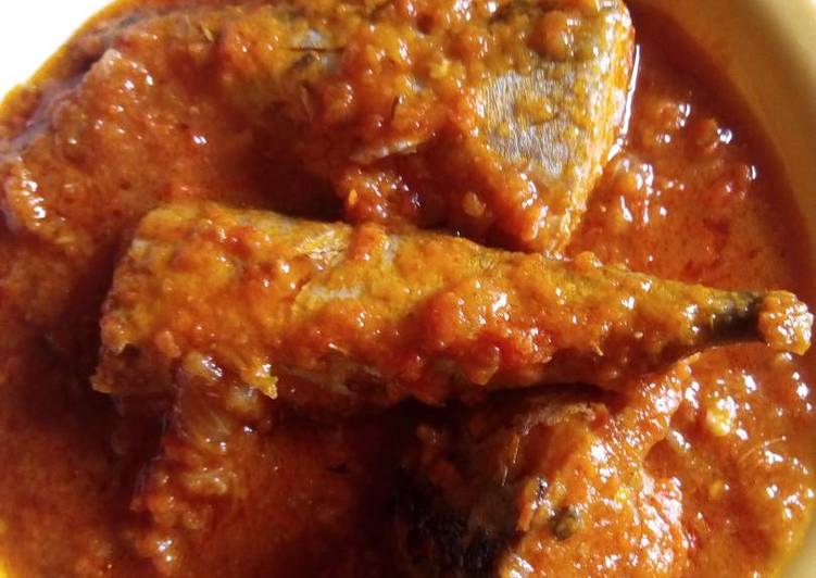 Tomato stew with fresh titus fish