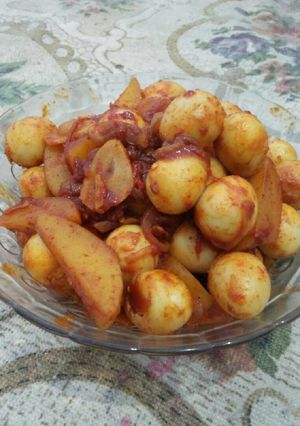 Foto resep Balado telor puyuh instan