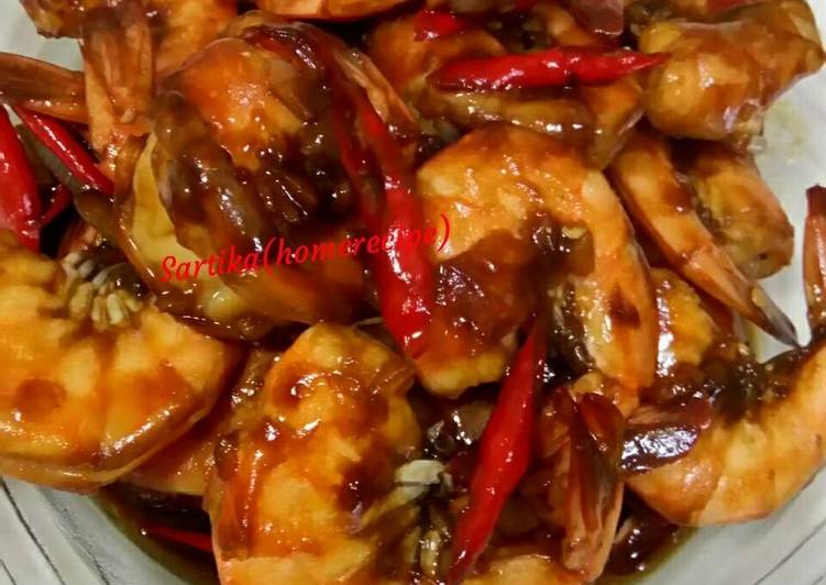 Resep Udang tumis saos tiram ala me 🥰, Lezat Sekali