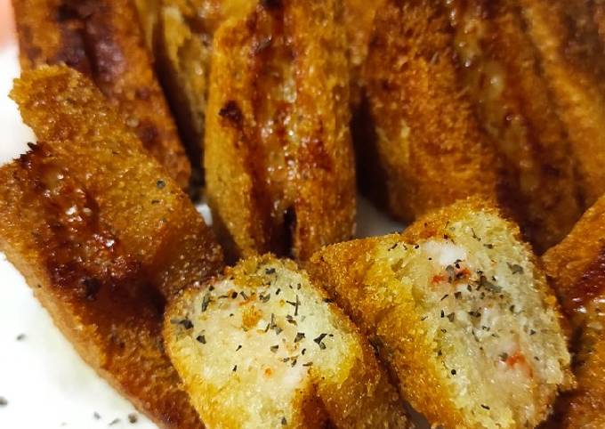 Cara Memasak Menbosha (Roti Goreng isi Udang) Menu Enak