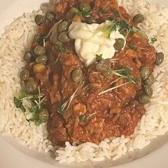 A picture of Chilli Guinness Beef With Capers.