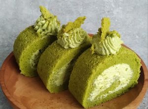 Foto resep Matcha Roll Cake (Bolu Gulung Matcha)
