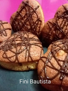 Una foto de Corazones de naranja y chocolate