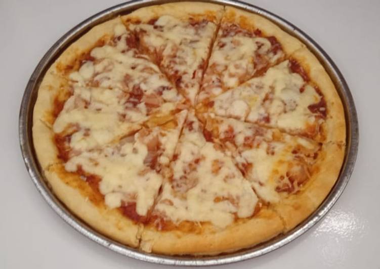 makanan Pizza homemade yang merasakan kenyamanan