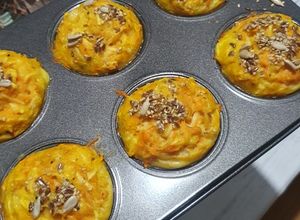 Una foto de Muffins de zanahoria y zucchini 🥕