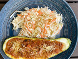 Zucchini relleno de atún. SIN TACC