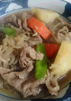 A picture of Nikujaga - potato and meat stew  -.