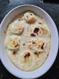 74. Huevos con Bechamel de Cebolla