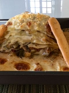 Una foto de Lasaña de verduras