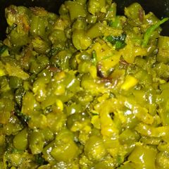 A picture of French beans coconut stir fry.