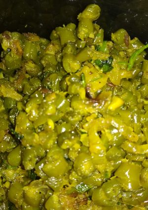 A picture of French beans coconut stir fry.