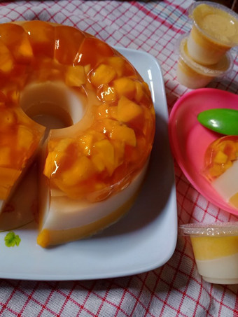 Anti Ribet, Bikin Puding mangga 3 lapis Enak Dan Mudah