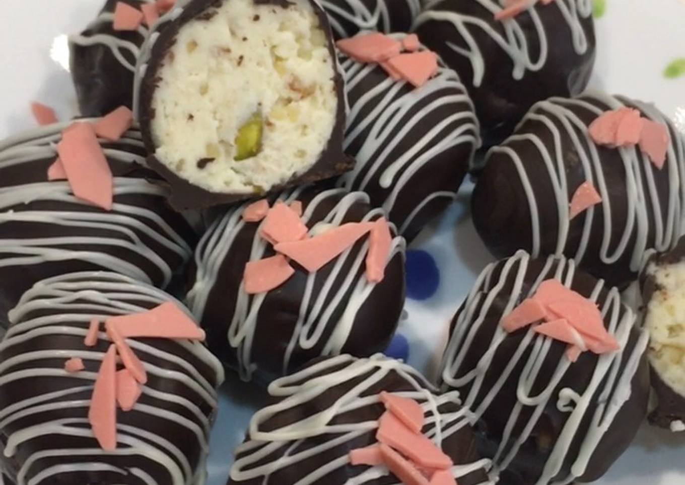 Cream cheese chocolate truffles