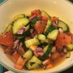 A picture of Fresh Cucumber and Tomato Toss.