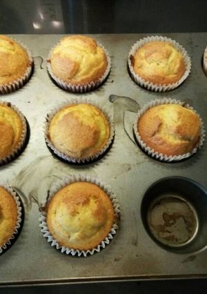 Una foto de Cupcakes de durazno re fácil apto APLV
