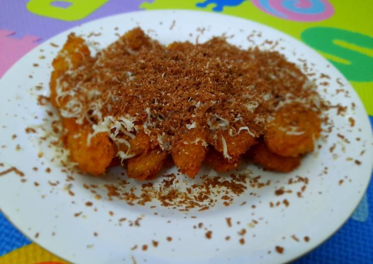 Pisang crispy coklat keju