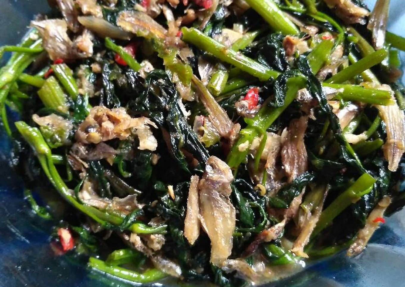 Tumis kangkung teri simple istimewa