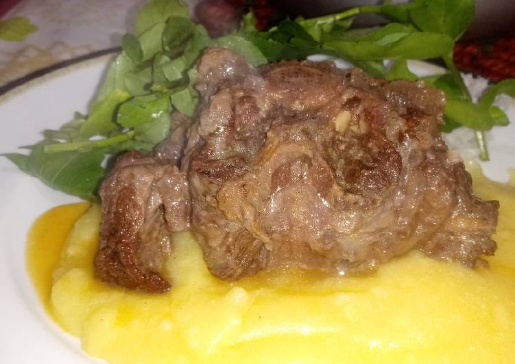 Rabada com Polenta e Agrião - Tudogosreceitas