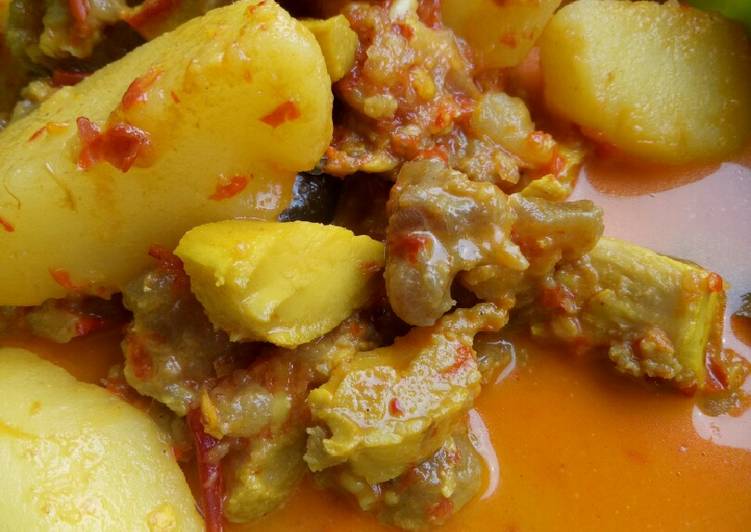 Rahasia Bikin Tetel/urat sapi+kentang santan pedaass😋😋 yang Menggugah Selera